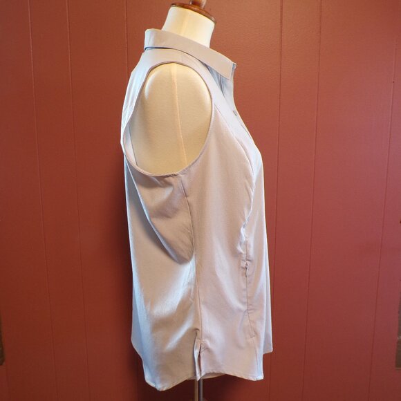 Eddie Bauer Ladies' Sleeveless Gray Tech Shirt Size - M - Picture 3 of 8